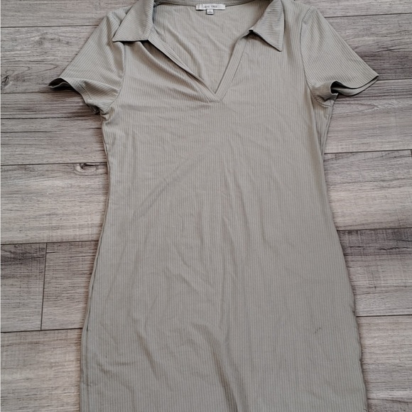 Love Tree Mint Sage Mini Dress Size L Stretchy Fit Summer Lagonlook Minimalist - Picture 7 of 8